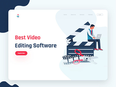 Video Editing Software Landing Page Design