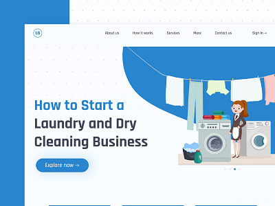 Dry Cleaning Webpage Design design illustration landing page ui ui design ui ux design ux vector website