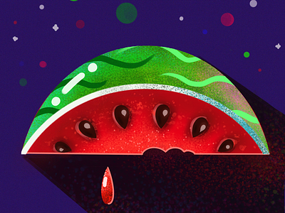 Watermelon character flat ipad pro vector watermelon