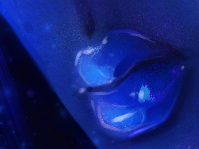 Fragment of Nebula by OV character glow illustration lips makeup portrait skin ufo