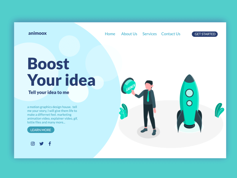Boost your Idea_Rocket Launch in a website 2.5d adobe after effect adobe after effects animation animation 2d animation after effects animations gif gif animated gif animation html5 illustration animation logo lottie lottiefiles svg svg animation ui vector animation webflow