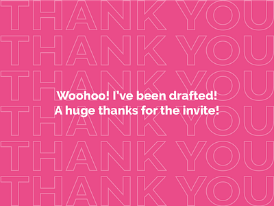 Drafted! debut in the game typogaphy