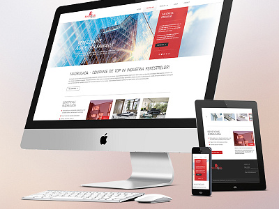 Madrugada Concept banner bold business clean minimal proposal red slider web design website