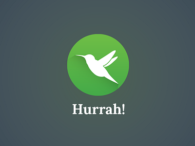 Hurrah Logo Proposal bird bold circle font green humming logo nature px serif simple unique