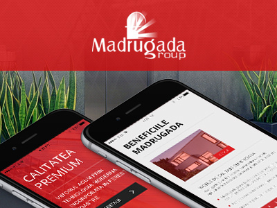 Madrugada Group - Web Design design iphone landing minimal new page pro red simple sleek style web