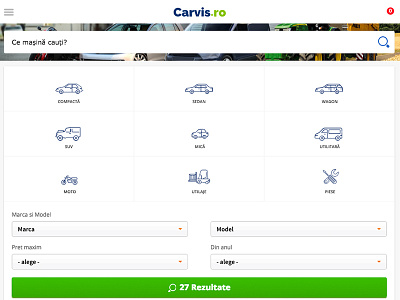 Carvis.ro - Mobile version of the Desktop site car carvis deskop icons ios ipad mobile responsive site slim small web