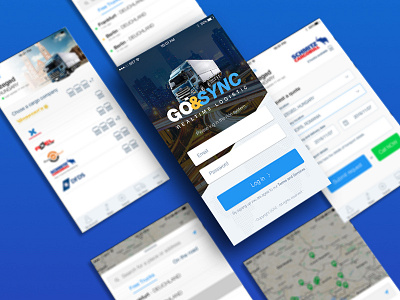 Logistics & Supply Chain Mobile Application - work in progress application booking ios list login menu syncronize transport truck