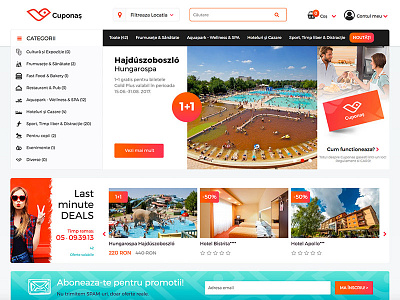 Cuponas.ro - Because less is more! aqua banner cupon deals fast food hungary menu slide slider spa sport uiux