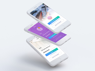 Money & Time Organizer iOS App UI/UX - Login/Signup screens app colors ios iphone login mobile money sign up time ui ux wireframe