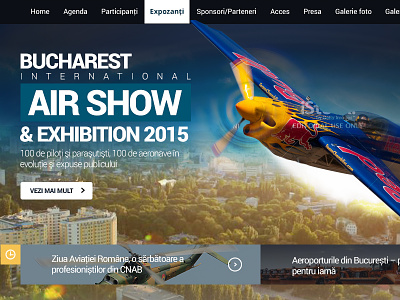 Bucharest Air SHOW & Exhibition air plane responsive show web design