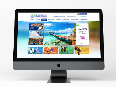 Travel Agency Country Main Page africa agency banner country facebook hover menu selector slider social travel user