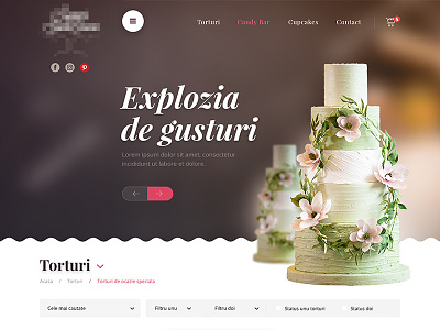 Cake Shopping Website Design cake design menu shop shopping sweet web