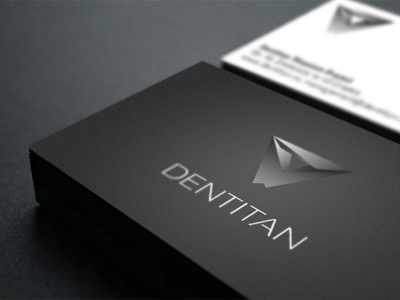 Dentitan Logo dental gray minimal modern new piece simple titan white