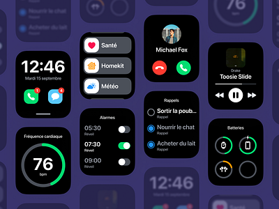 Apple Watch Design - Dark Theme