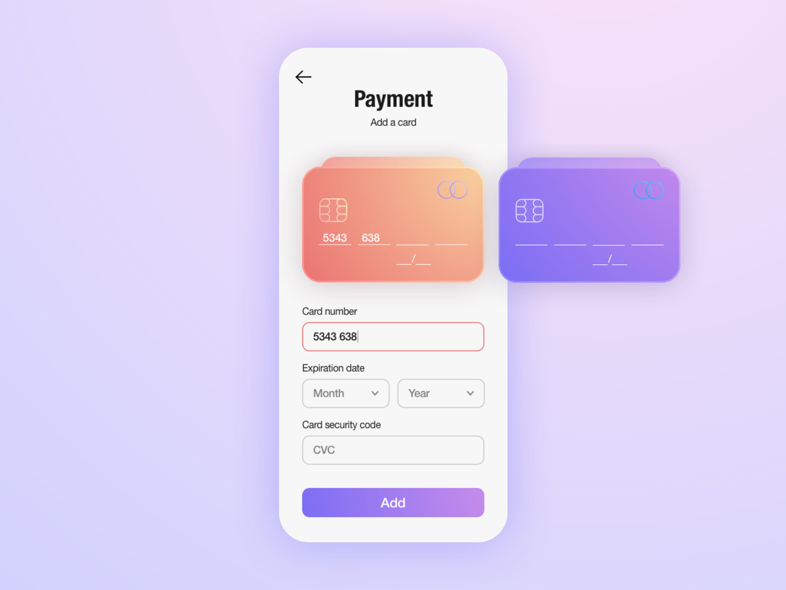 Credit card payment by Gauthier on Dribbble