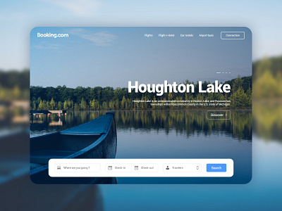 Booking landing page dailyui design desktop landing landingpage travel trip ui uidesign