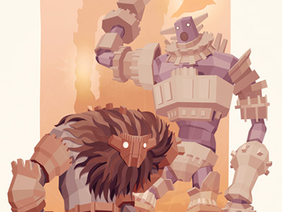 Thy Next Foe Is... colossus game illustration polygon vector