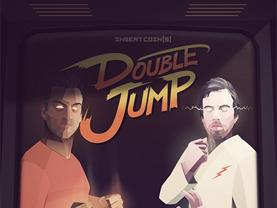 Double Jump Poster gaming polygon vector