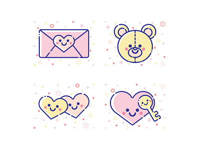 Valentine Icons 2 flat design icon icons illustration illustrator valentine vector
