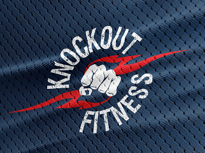 Knockout Fitness Logo branding club fitness logo design sports