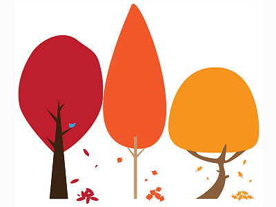 Autumn Falls autumn fall illustration leaves minimalistic october simple