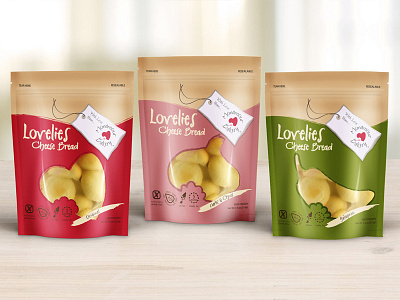 Lovelies Cheesebread Packaging bakery branding bread design food packaging