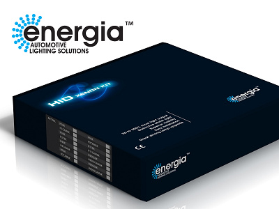 Energia Logo & Packaging automotive hid xenon logo design minimalistic packaging
