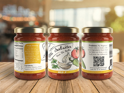 Hand Crafted Salsa Label Design