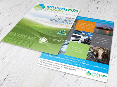 Envirosafe Flyer Design eco flyer design green