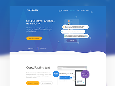 Christmas Greeting for Omnipaste ui ux webdesign