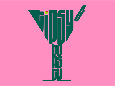 Tipsy & Toasty Typography design illustration typography vector