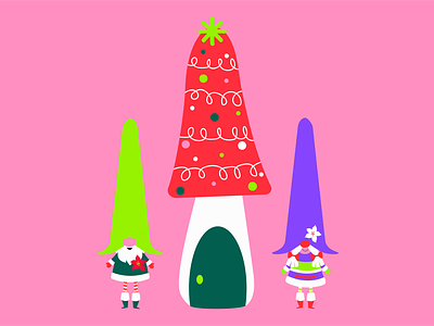 Gnome For The Holidays design illustration vector