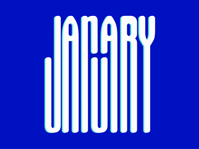 January design illustration typography vector