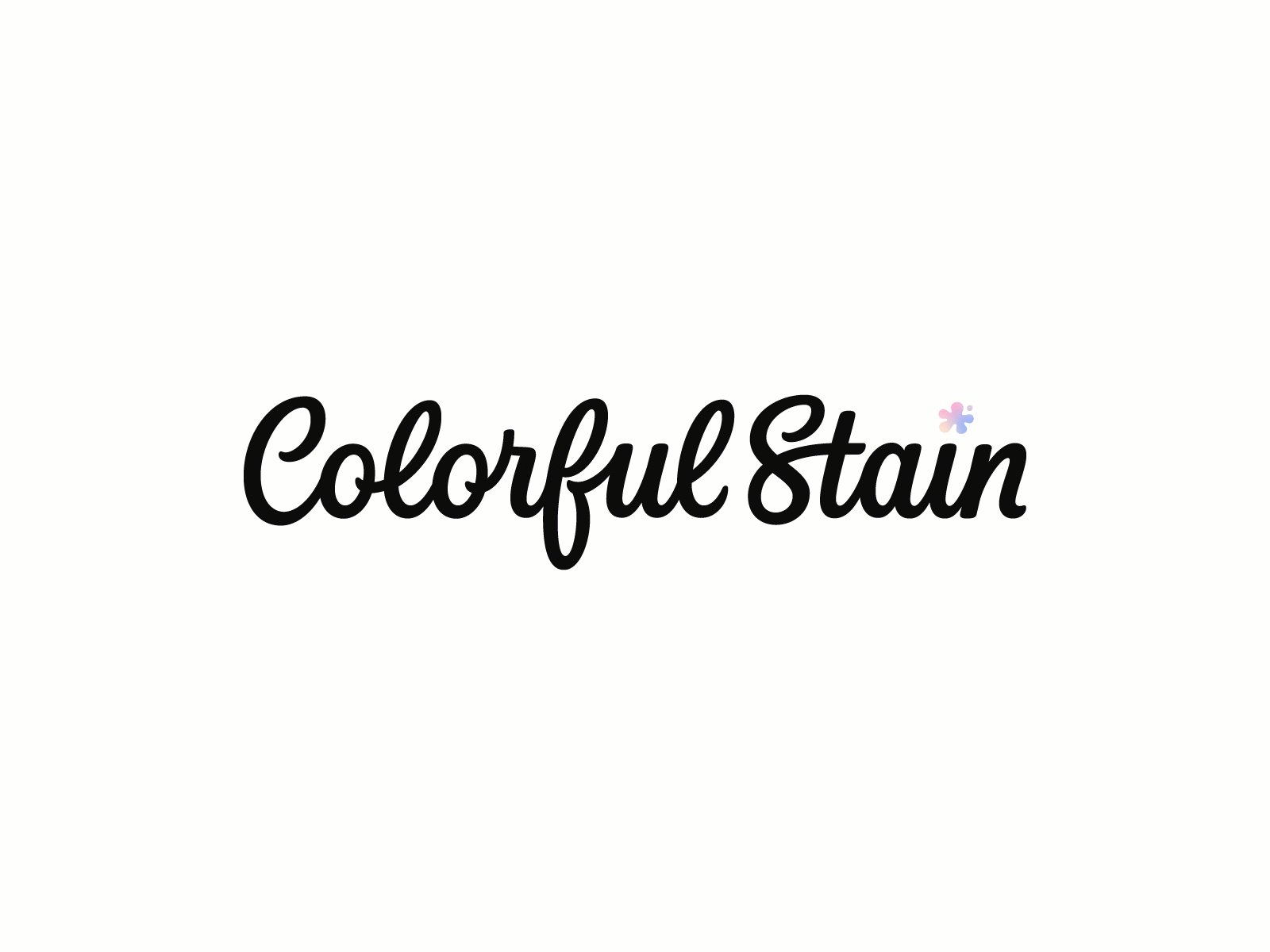 Colorful Stain brand branding custom design hand lettering handlettered handlettering identity lettering logo logotype type typeface typography vector wordmark