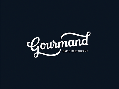 Gourmand - Handlettered logo brand branding calligraphy custom hand lettering handlettered handlettering identity lettering logo logo design logodesign logotype script type typography wordmark