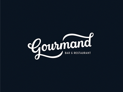 Gourmand - Handlettered logo brand branding calligraphy custom hand lettering handlettered handlettering identity lettering logo logo design logodesign logotype script type typography wordmark