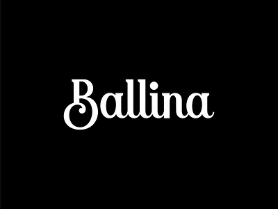 Ballina - Custom logotype brand branding calligraphy custom design hand lettering handlettering identity lettering logo logo design logotype script type typography wordmark