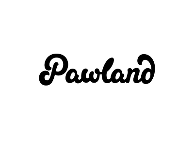 Pawland - Handlettered logo brand branding calligraphy custom design hand lettering hand-lettering handlettered handlettering identity lettering logo logo design logodesign logotype script type typography vector wordmark
