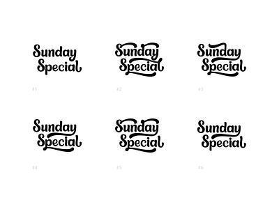 Sunday Special Process branding calligraphy custom design hand lettering handlettering identity lettering logo logo design logotype script type typography wordmark