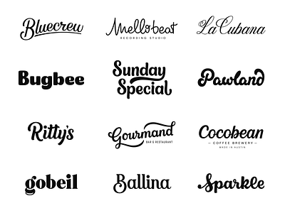 Custom Wordmarks branding calligraphy custom design hand lettering handlettered handlettering identity lettering logo logo design logotype script serif type typeface typography vector wordmark