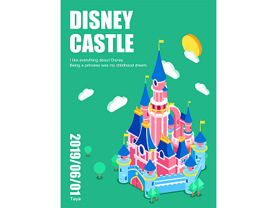 Disney Castle castle disney illustration isometric