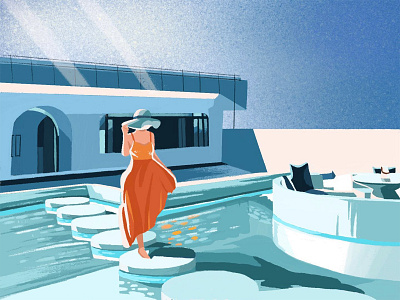 Illustration exercise-02 house illustration water woman 插图