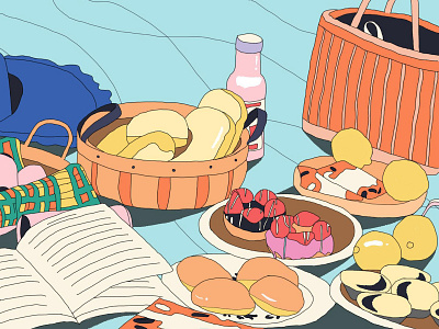 Illustration exercise -colorful food