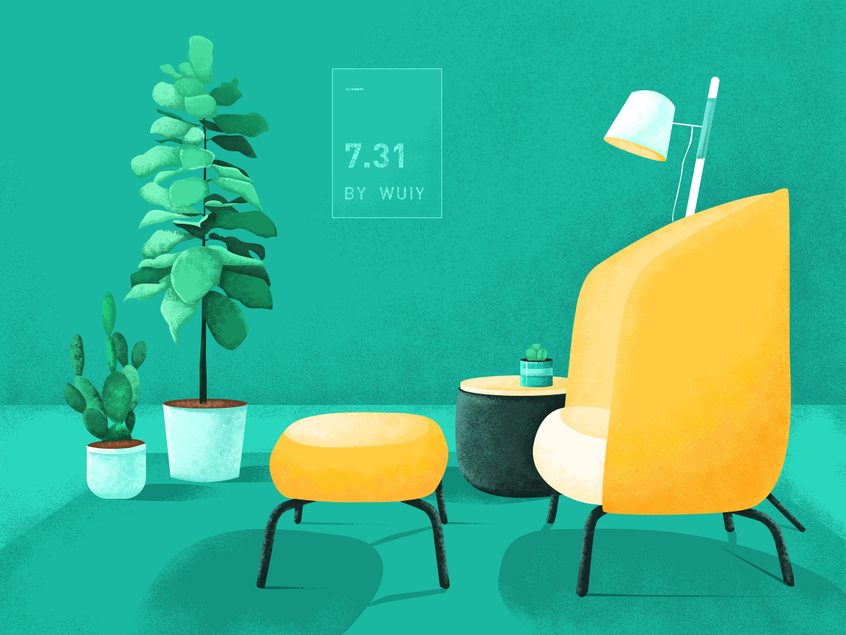 A corner of the house by 大脸猫的设计 on Dribbble