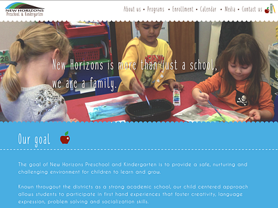 Preschool site redesign