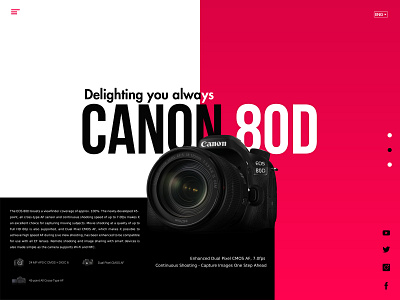 Canon Landing page - Redesign