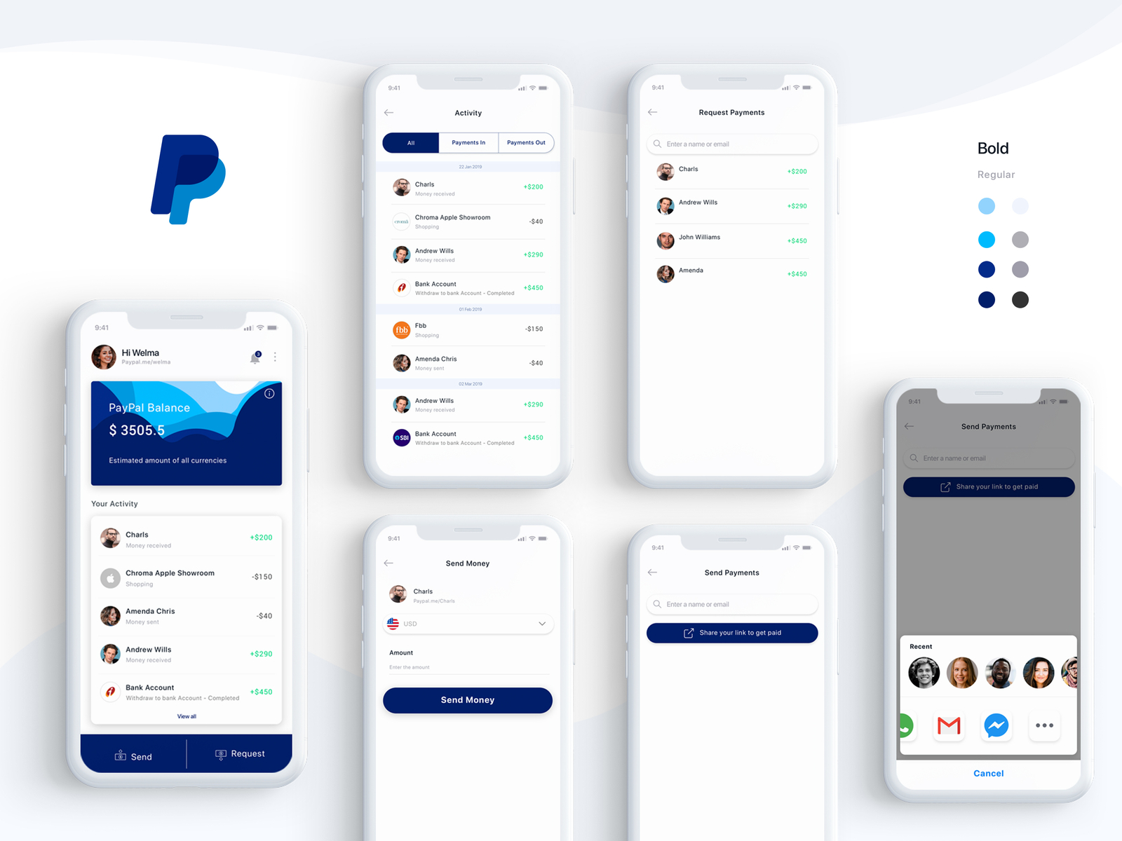 PayPal Redesign by Aravindkumar Jeyaraj on Dribbble