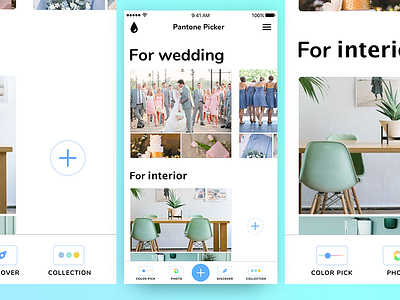 Collections divided by preferences color picker color tool mobile app pantone picture collection