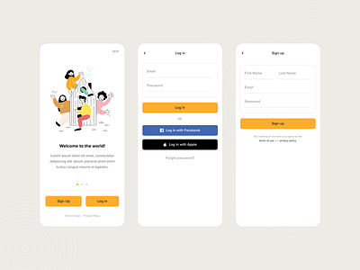 Sign in/ Sign up UI account app color design form illustration log in login login form login screen register registration sign sign in sign up ui ux