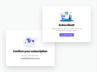 Blog subscription - Modals